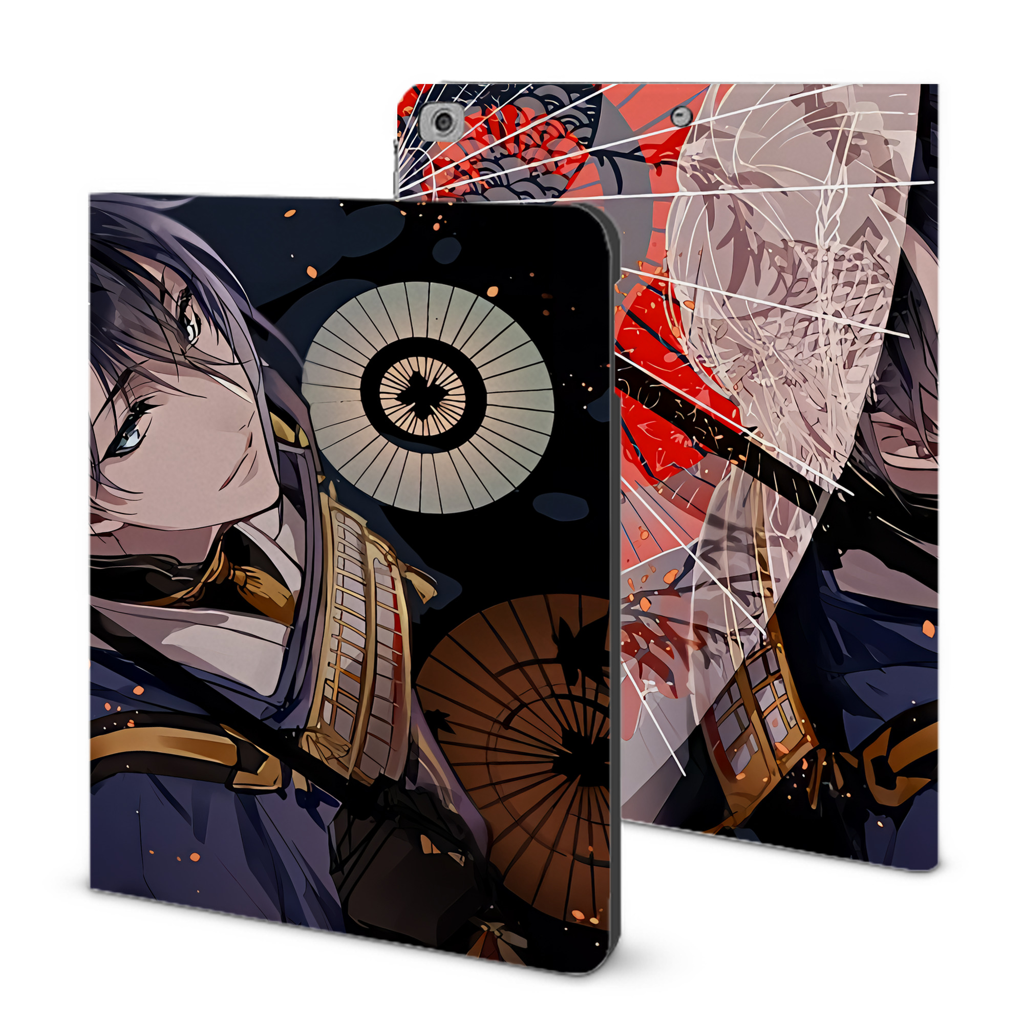 （画像用） 刀剣乱舞 Touken Ranbu IPad ケース ブック型 PUレザー TPU 耐衝撃 軽量 薄型 ペン収納なし 全面保護 IPad 各モデル対応